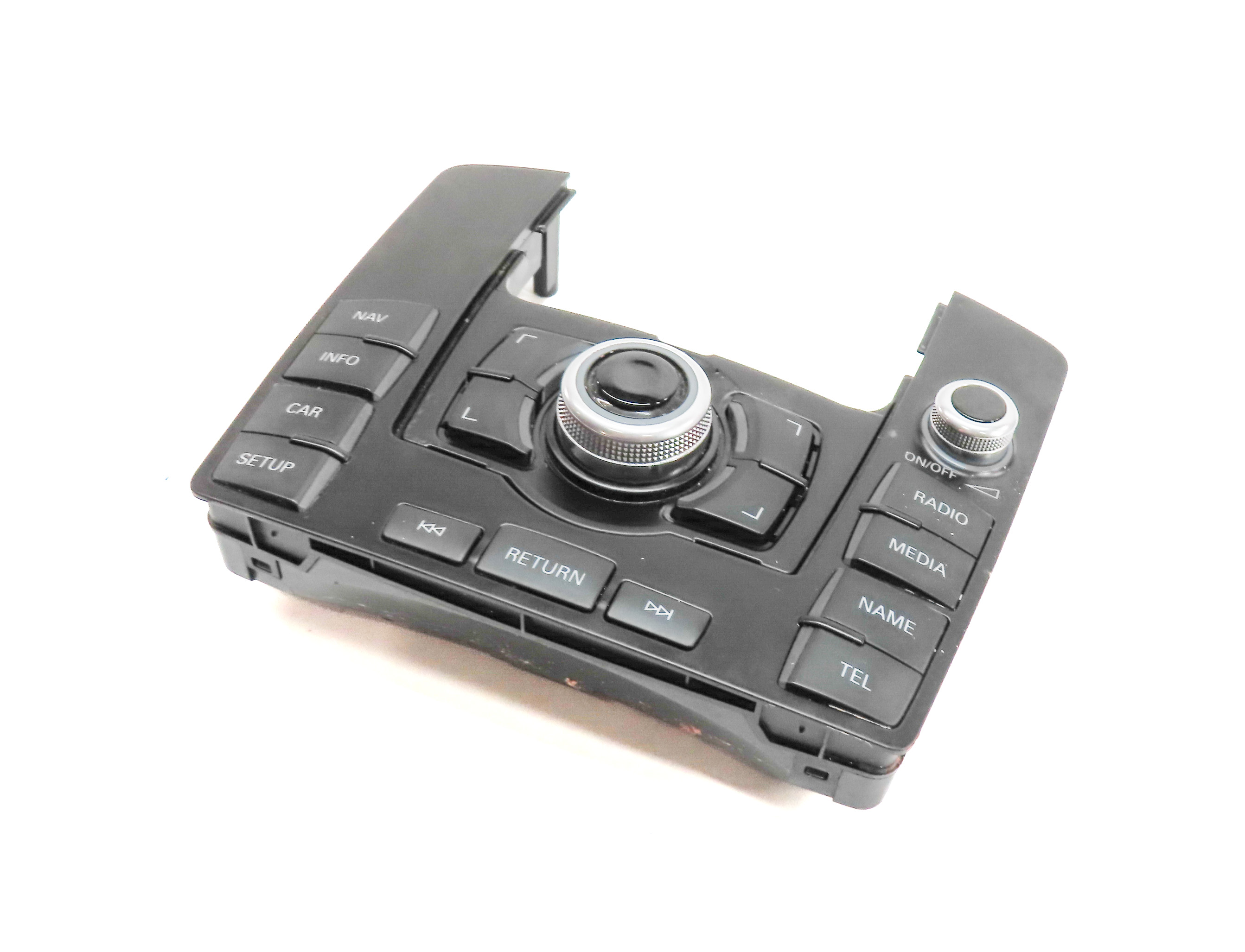 2010-2011 AUDI Q7 (4L) CENTER CONSOLE RADIO MMI NAVIGATION CONTROL SWITCH PANEL — exact item pictured